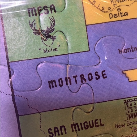 New in Package Colorado Map Puzzle - Picture 3 of 3